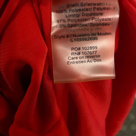 Alice and Olivia Nanette Ruched Dress Red Size Small - Picture 9 of 12